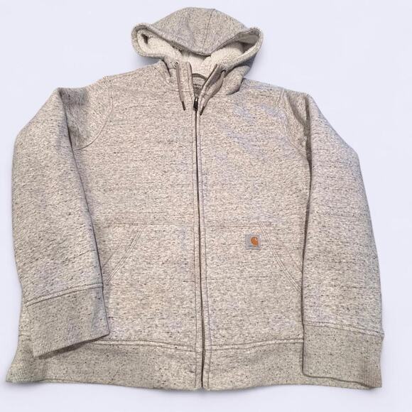 Carhartt Tops - Carhartt Women's Relaxed Fit Midweight Sherpa-Lined Full-Zip Hoodie - Size XL